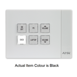 AMX MCP-106L-BL - Massio 6-Button Ethernet ControlPad  Landscape  Black